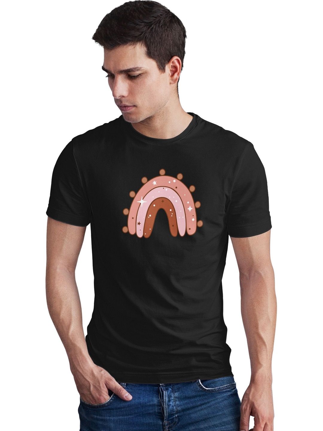 Seekbuylove Men Printed Bio Finish T-shirt