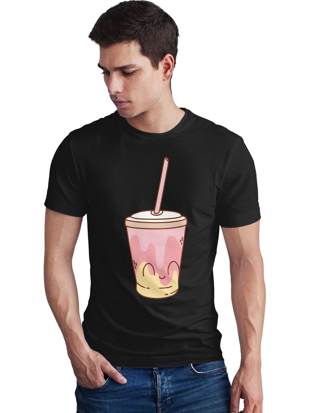 Seekbuylove Men Printed Bio Finish T-shirt