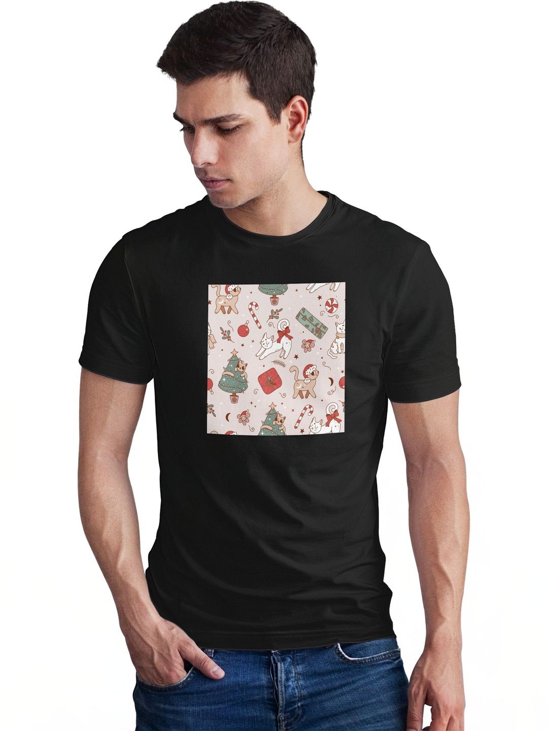 Seekbuylove Men Printed Bio Finish T-shirt