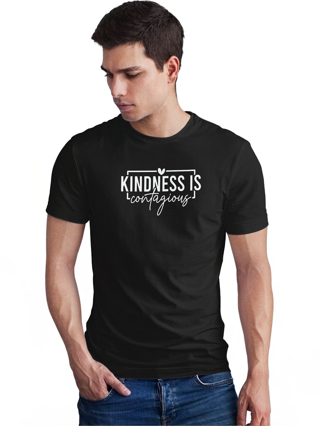 Seekbuylove Men Typography Printed Bio Finish T-shirt