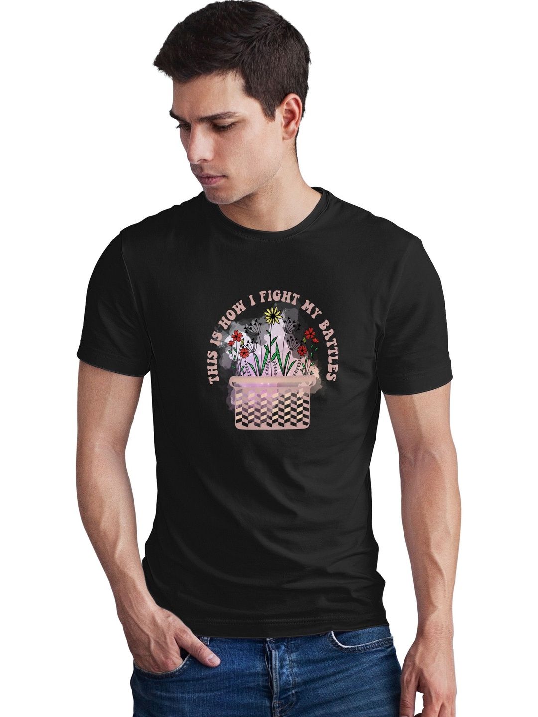 Seekbuylove Men Printed Bio Finish T-shirt