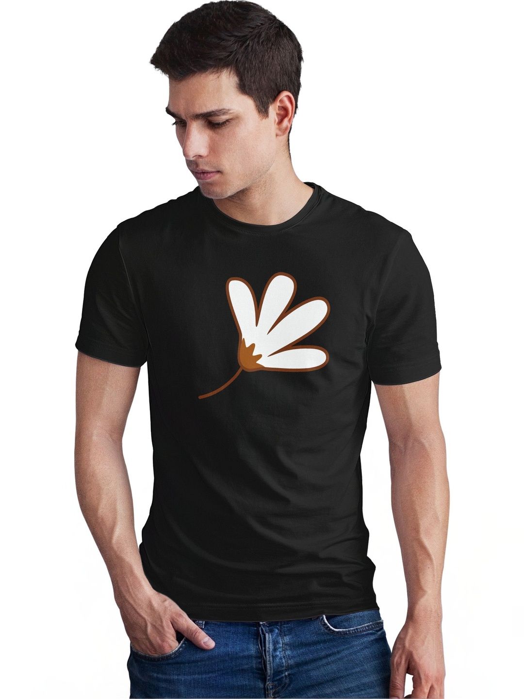 Seekbuylove Men Floral Printed Bio Finish T-shirt