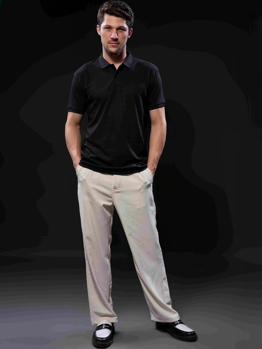 MAXZONE Men Polo Collar T-shirt