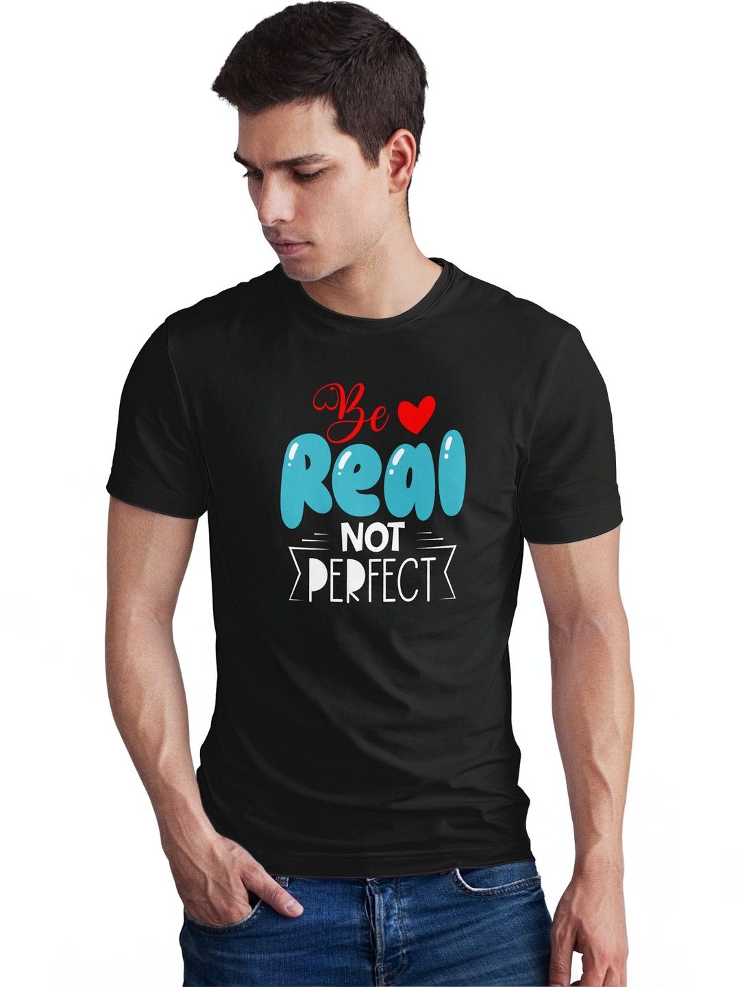 Seekbuylove Men Typography Printed Bio Finish T-shirt