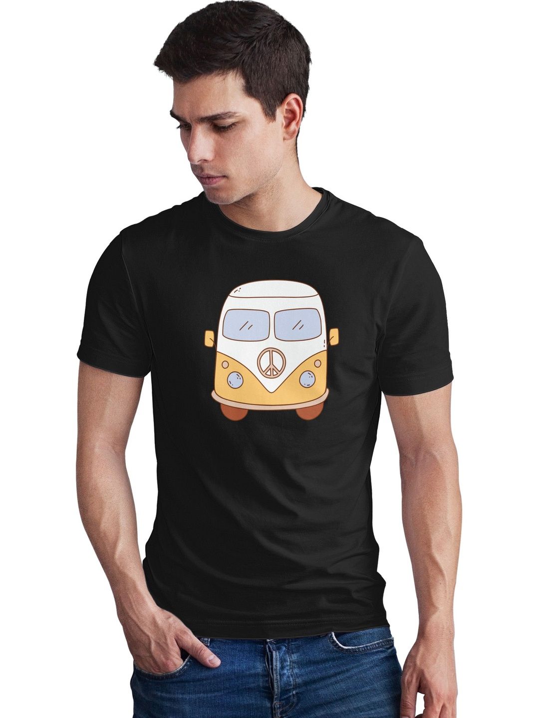 Seekbuylove Men Printed Bio Finish T-shirt