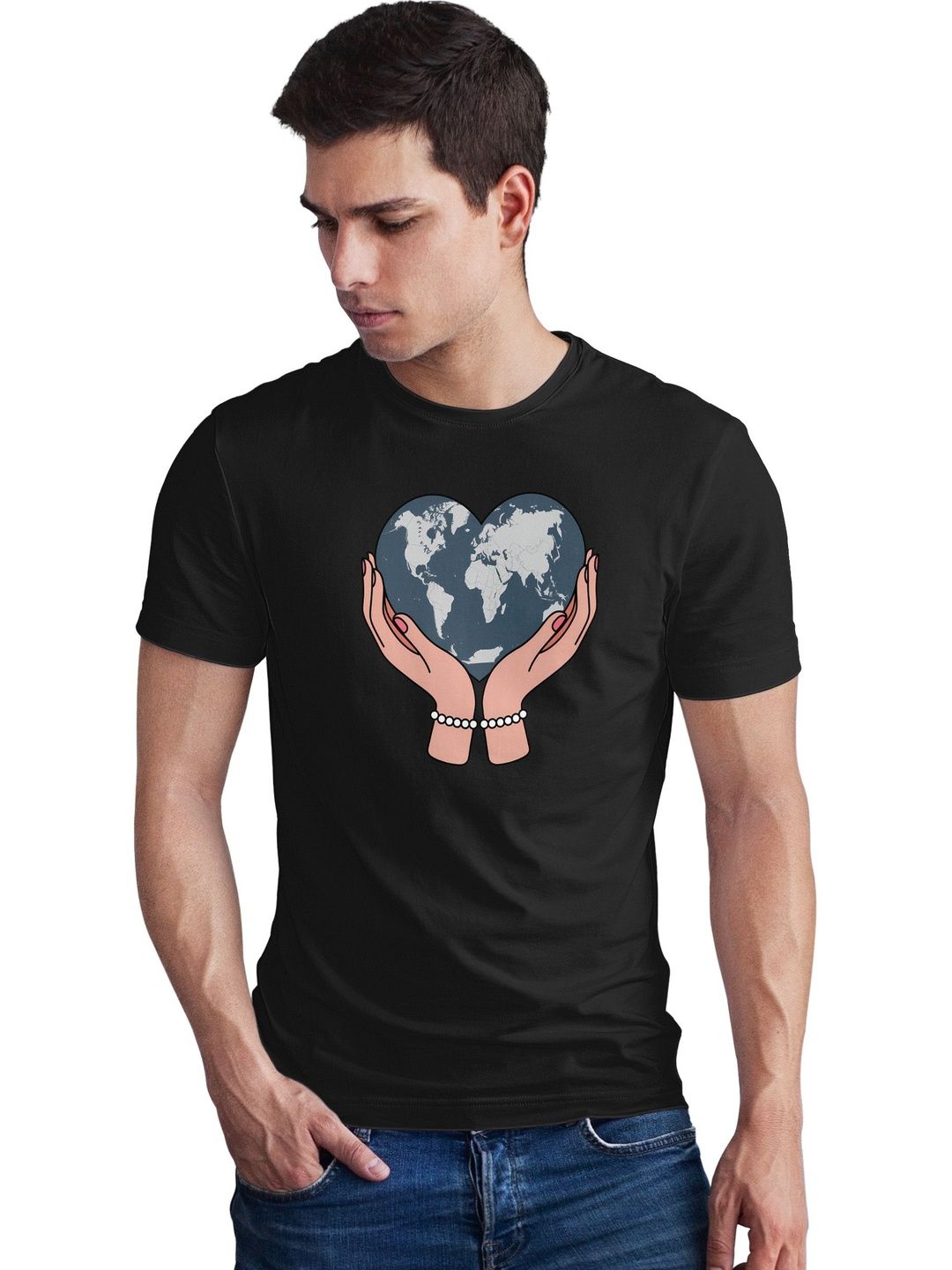 Seekbuylove Men Printed Bio Finish T-shirt