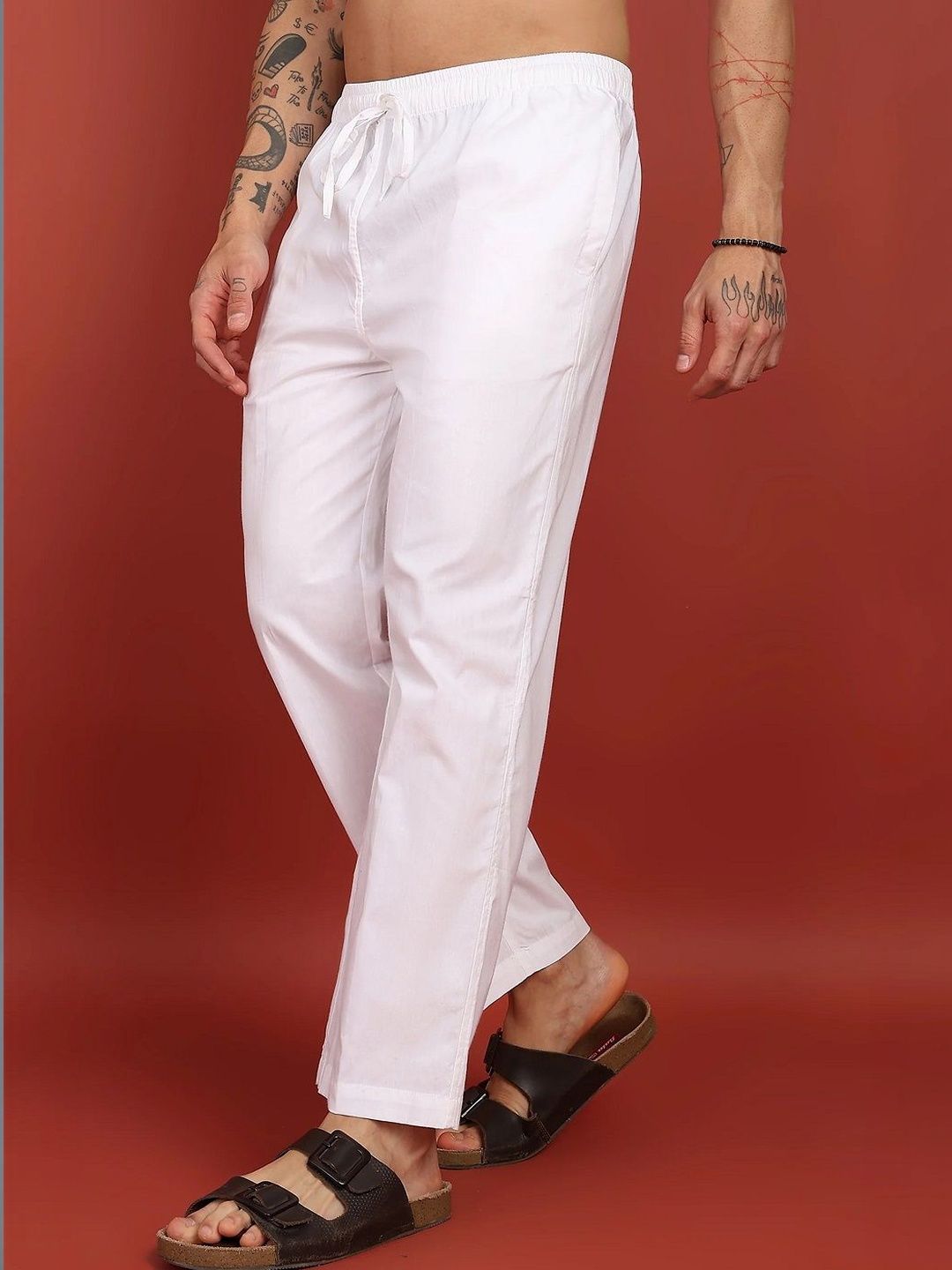 HERE&NOW Men Relaxed Easy Wash Trousers