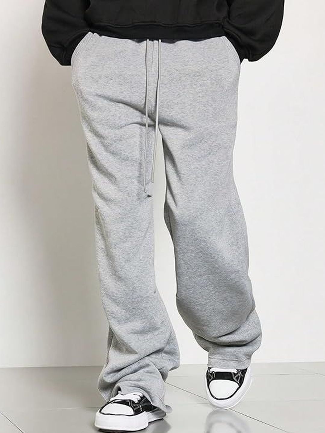 Klowvila Fashion Men Loose Fit High-Rise Trousers