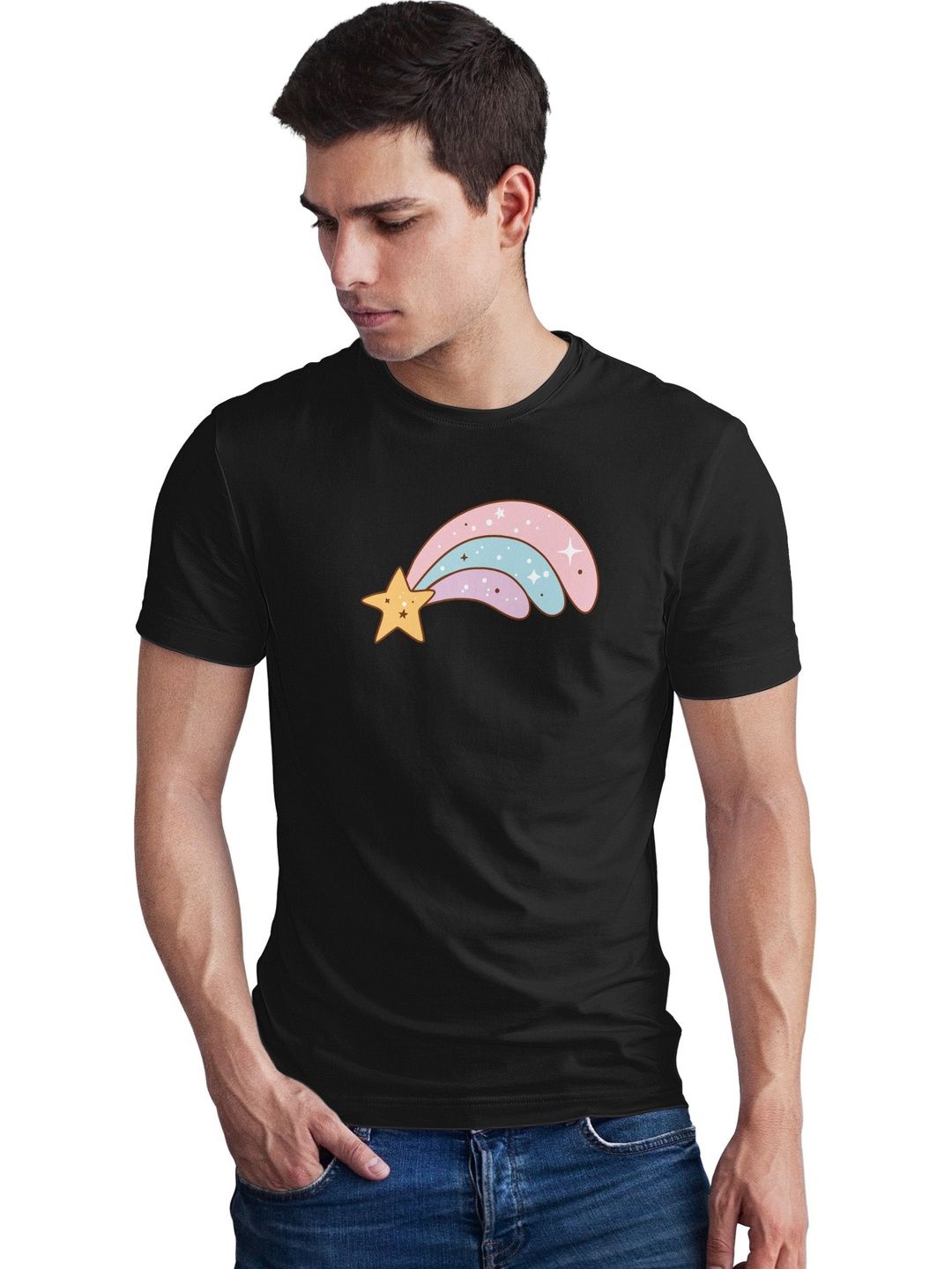 Seekbuylove Men Printed Bio Finish T-shirt