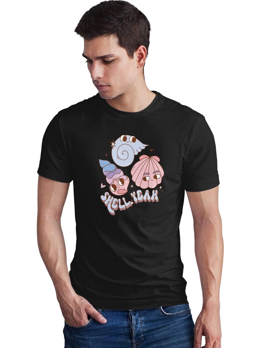 Seekbuylove Men Printed Bio Finish T-shirt