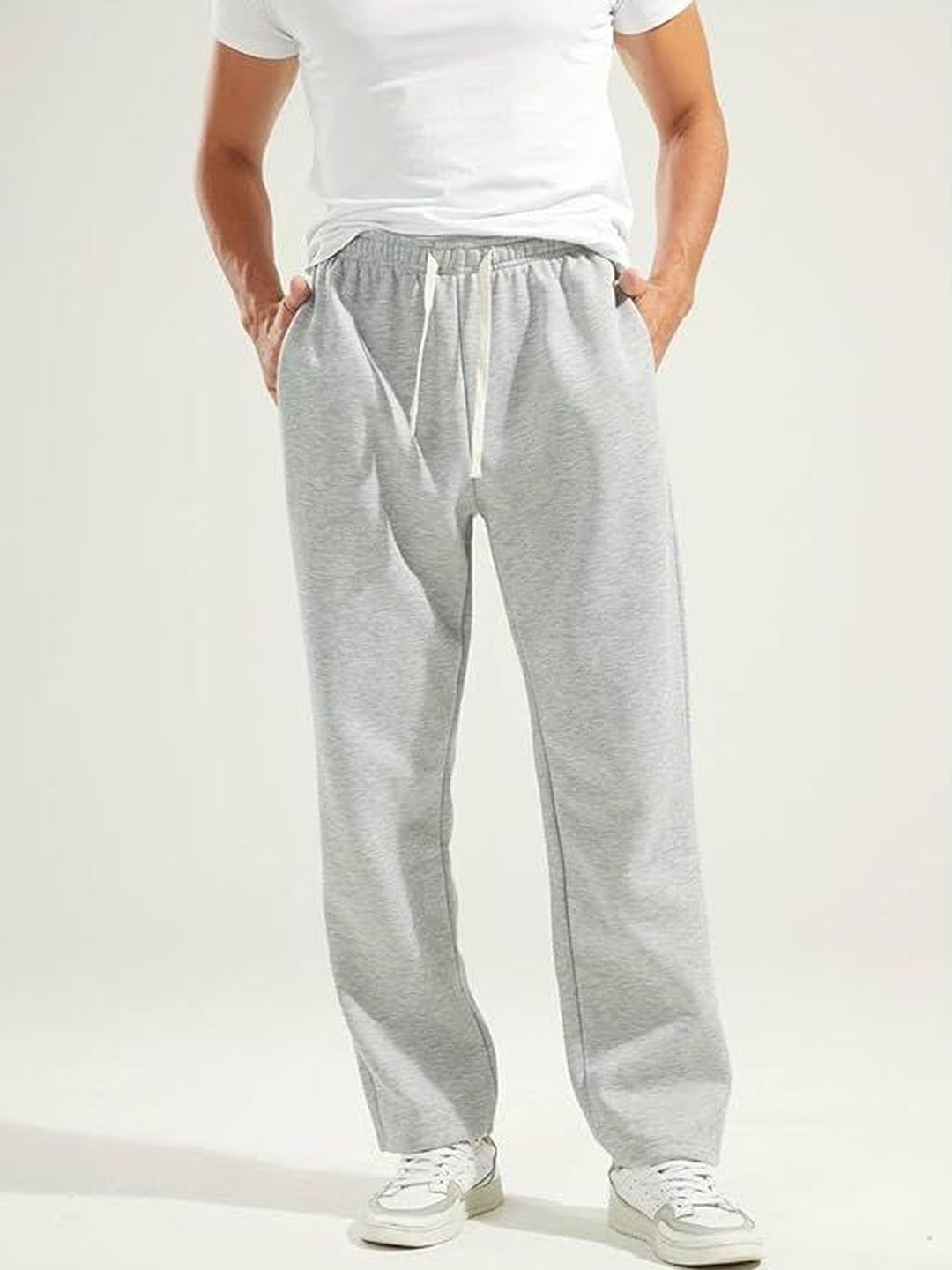 Klowvila Fashion Men Loose Fit High-Rise Easy Wash Trousers