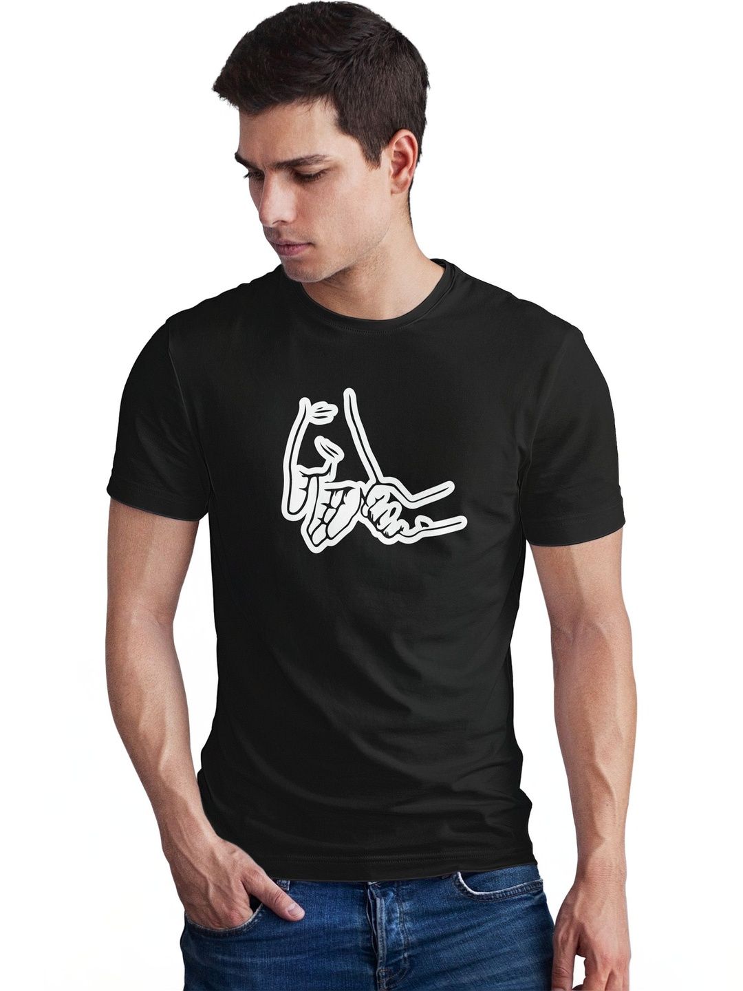Seekbuylove Men Printed Bio Finish T-shirt