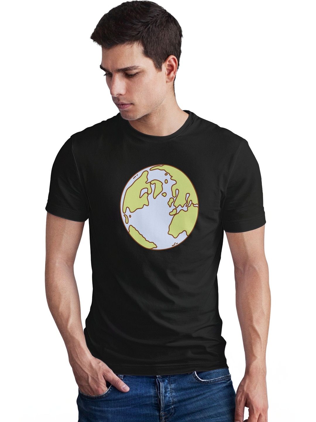 Seekbuylove Men Printed Bio Finish T-shirt