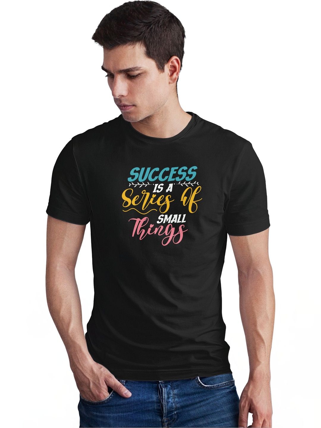 Seekbuylove Men Typography Printed Bio Finish T-shirt