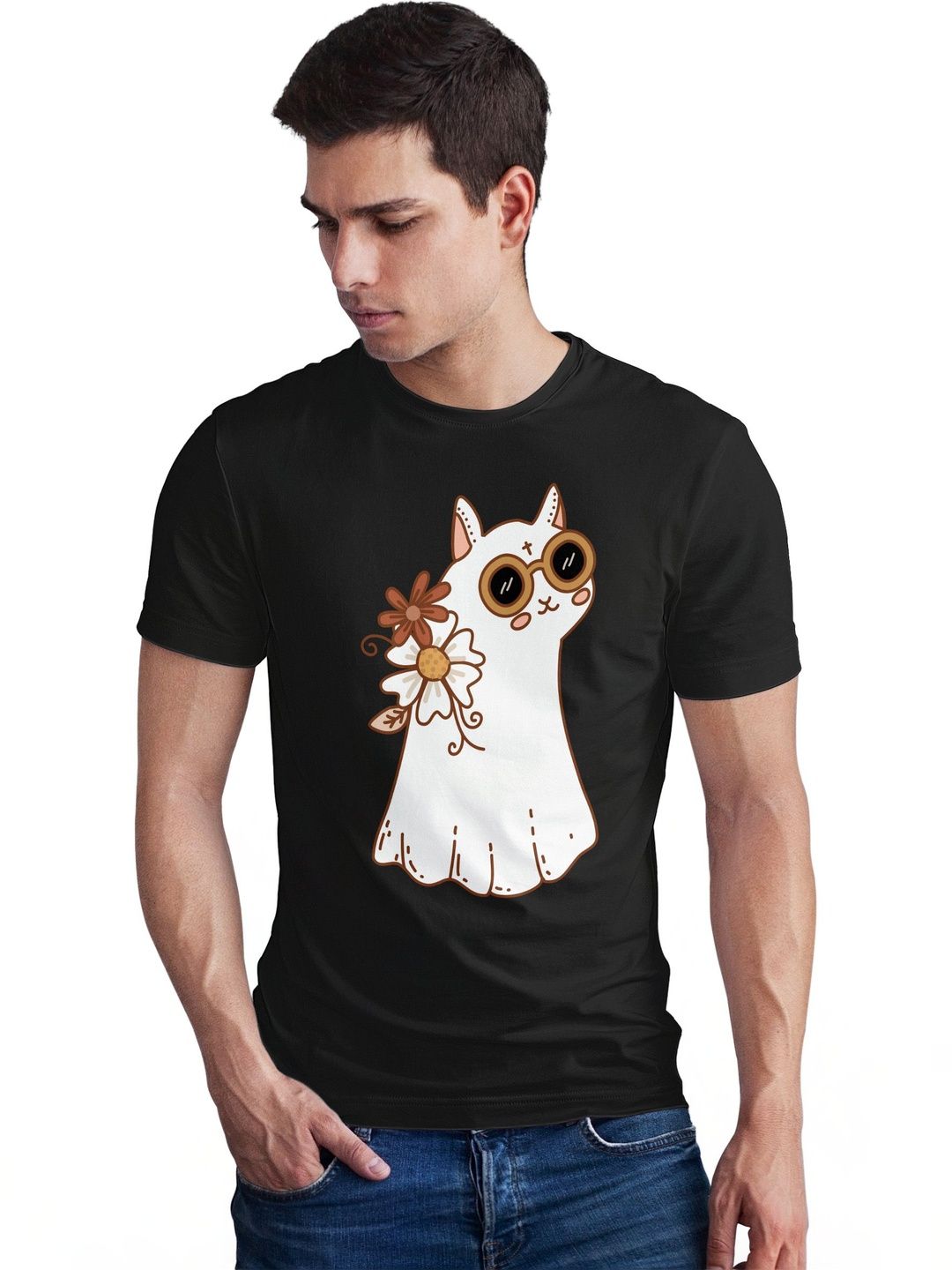 Seekbuylove Men Printed Bio Finish T-shirt