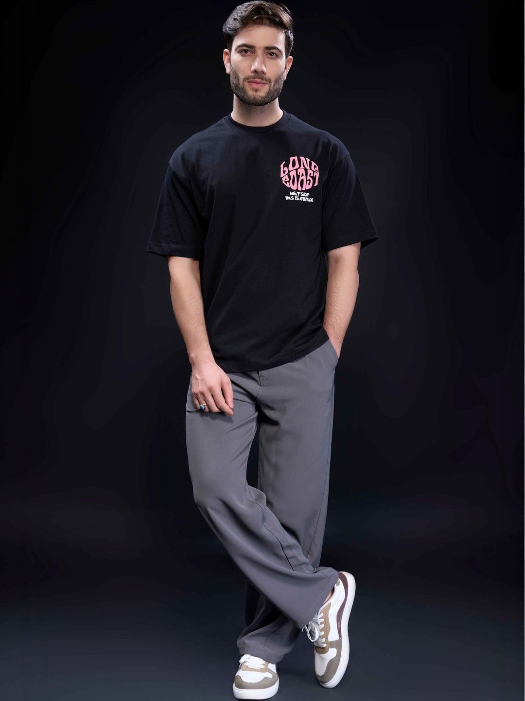 MAXZONE Men Printed Pure Cotton T-shirt