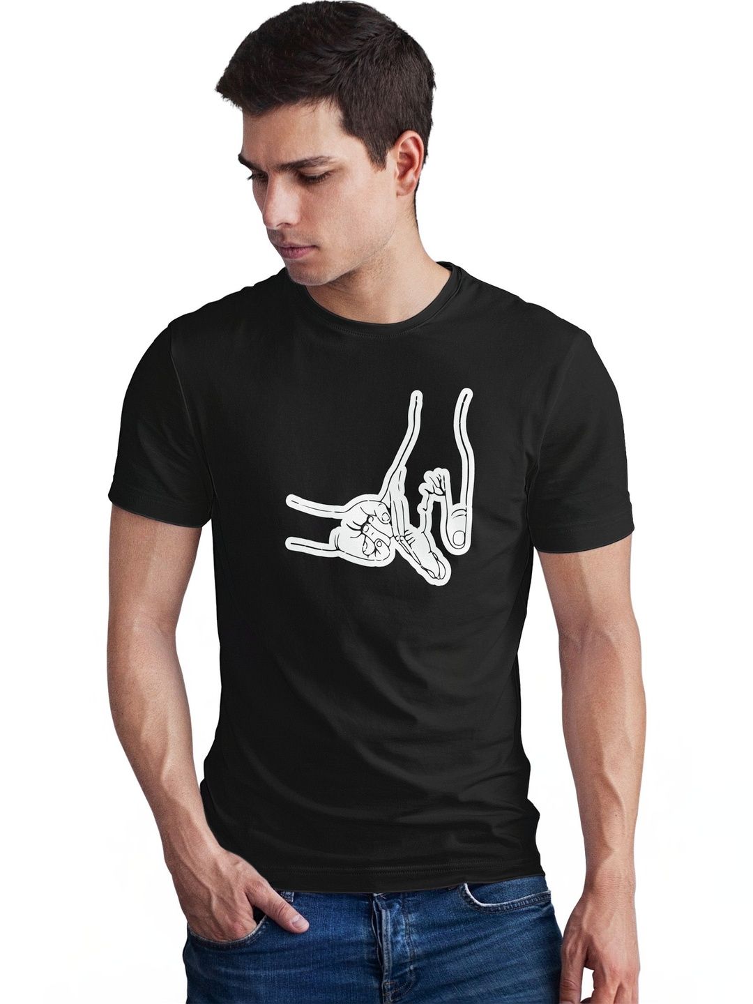 Seekbuylove Men Printed Bio Finish T-shirt