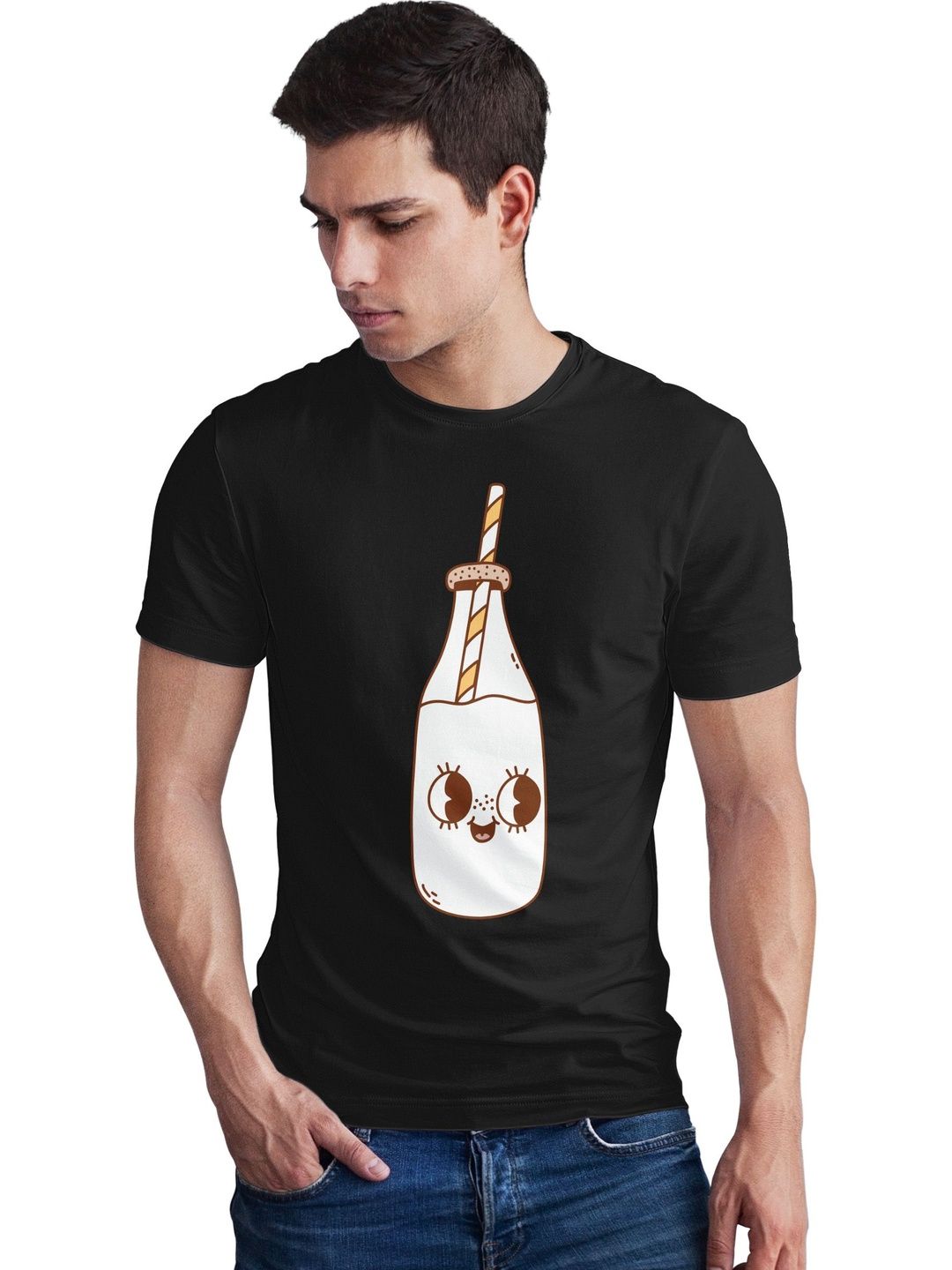Seekbuylove Men Printed Bio Finish T-shirt