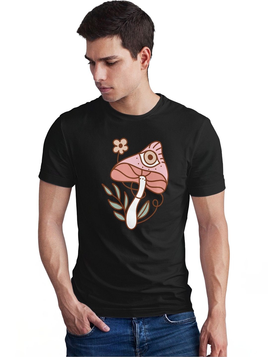 Seekbuylove Men Printed Bio Finish T-shirt