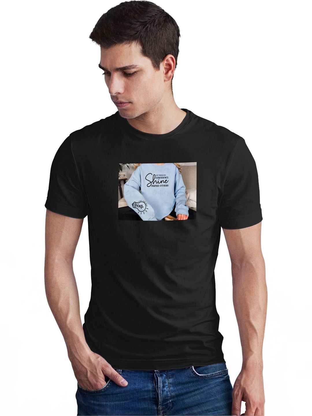 Seekbuylove Men Printed Bio Finish T-shirt