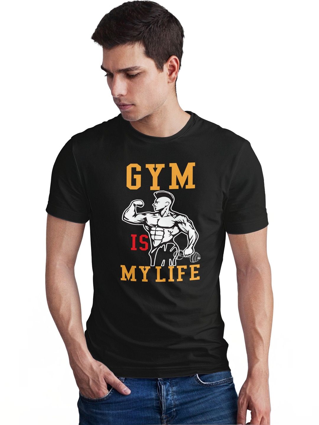 Seekbuylove Men Printed Bio Finish T-shirt