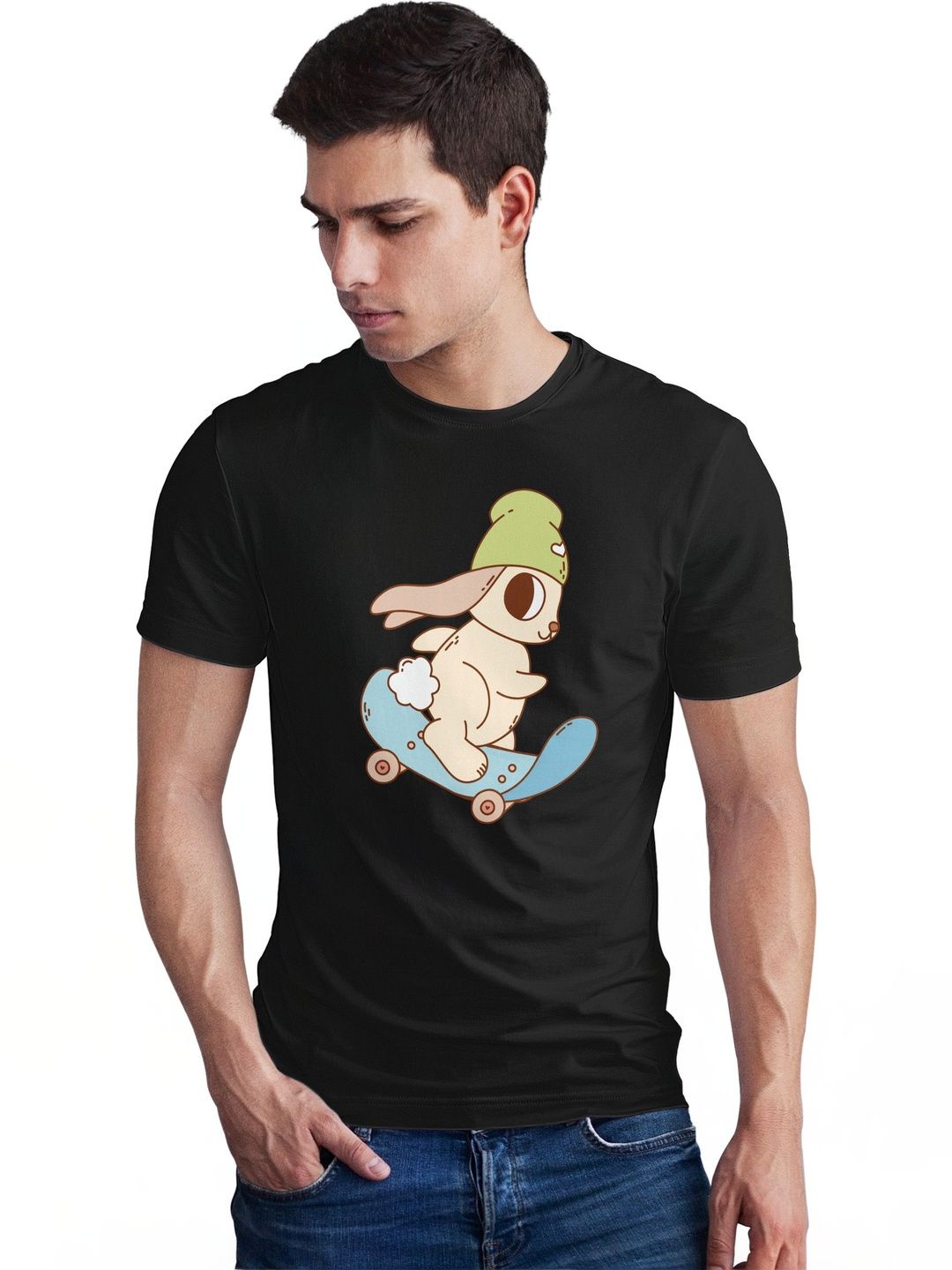 Seekbuylove Men Printed Bio Finish T-shirt