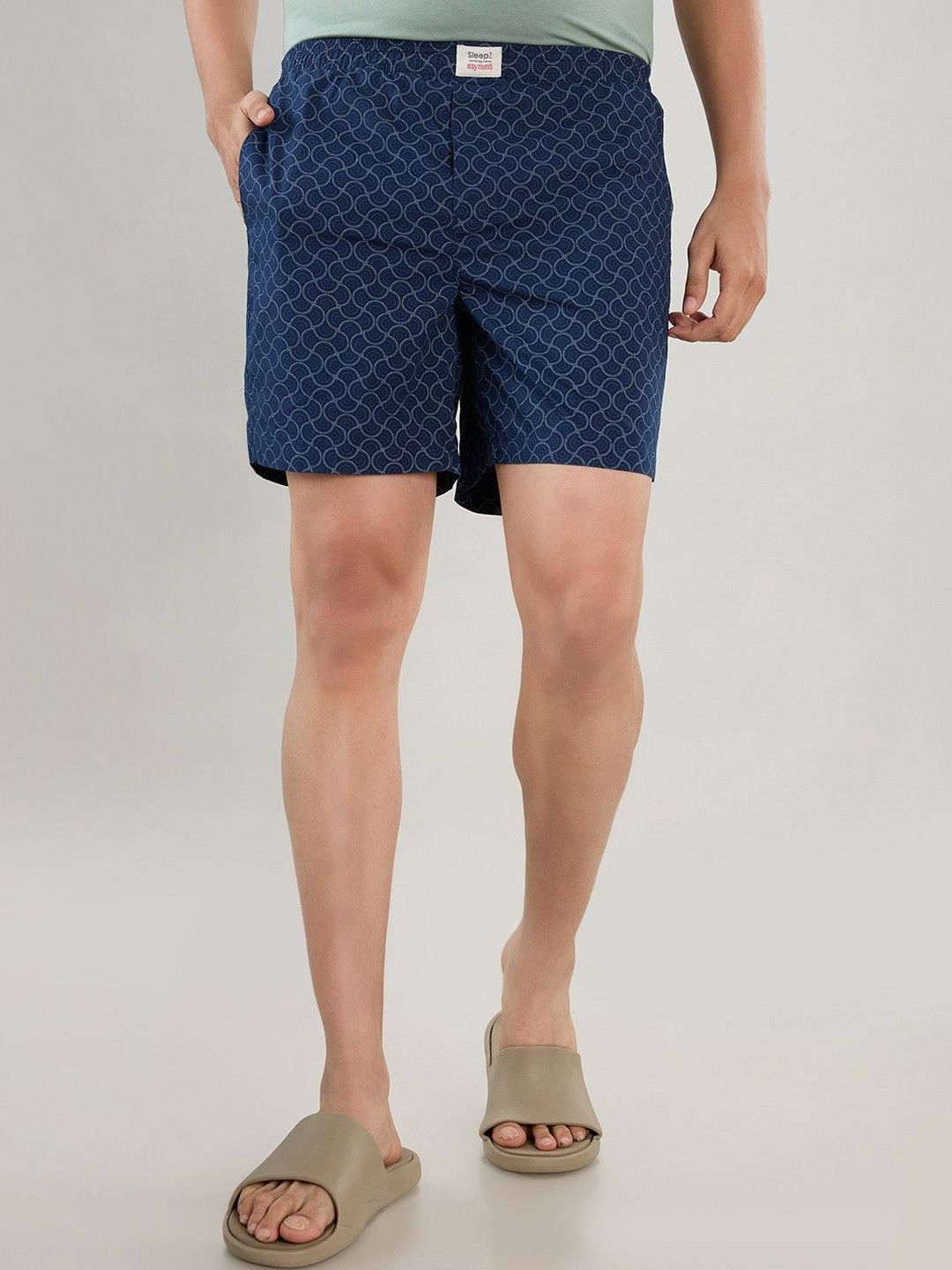 SleepZ by Raymond Men 2 Printed Lounge Shorts