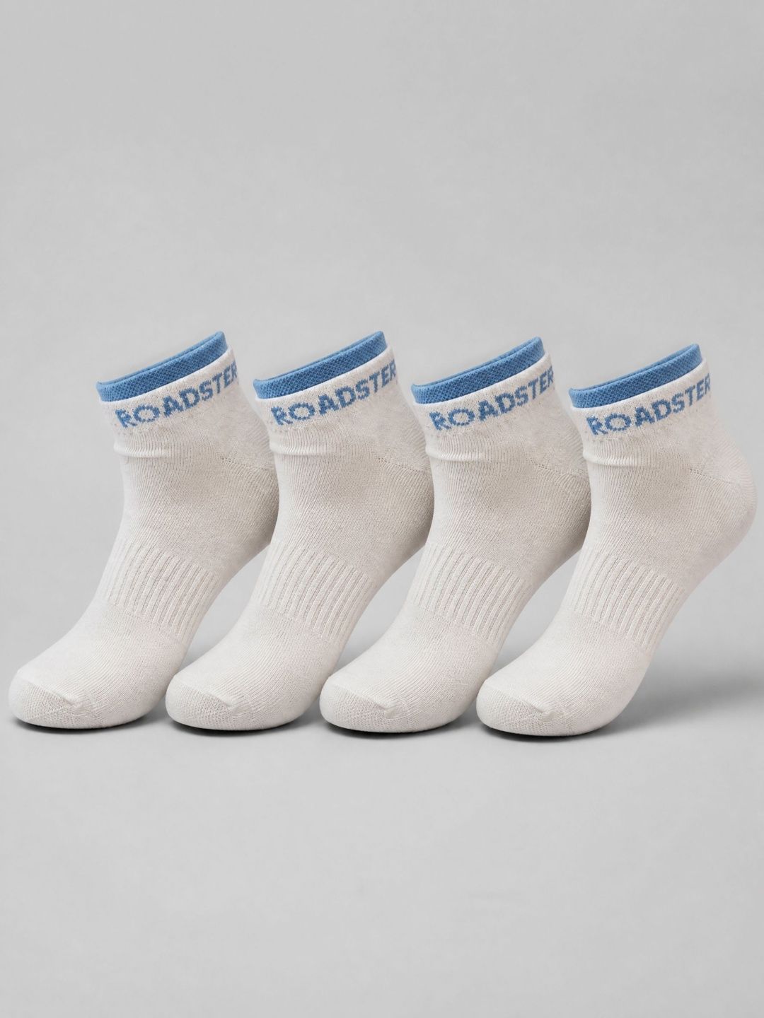 Roadster Men Pack of 4 Cotton Blend Patterned Ankle Length Socks