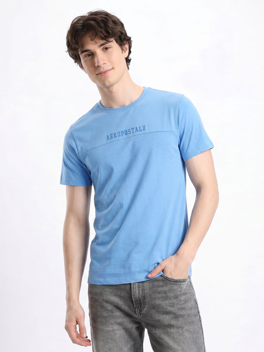 Aeropostale Brand Logo Printed Pure Cotton T-shirt