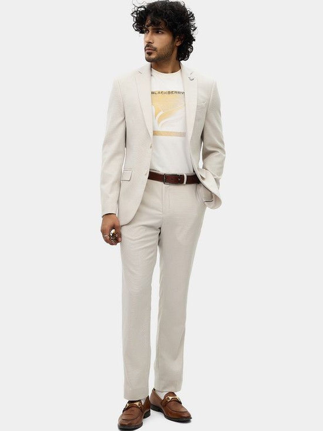 Blackberrys Notched Lapel Slim Fit 2 Piece Blazer and Trousers Suits