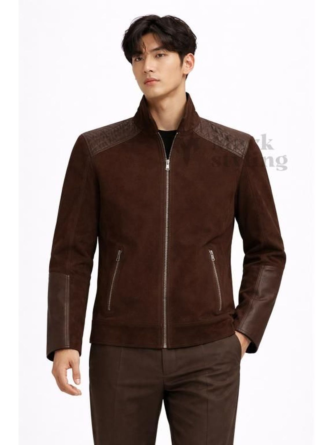 Mark Styling Men Leather Leather Jacket