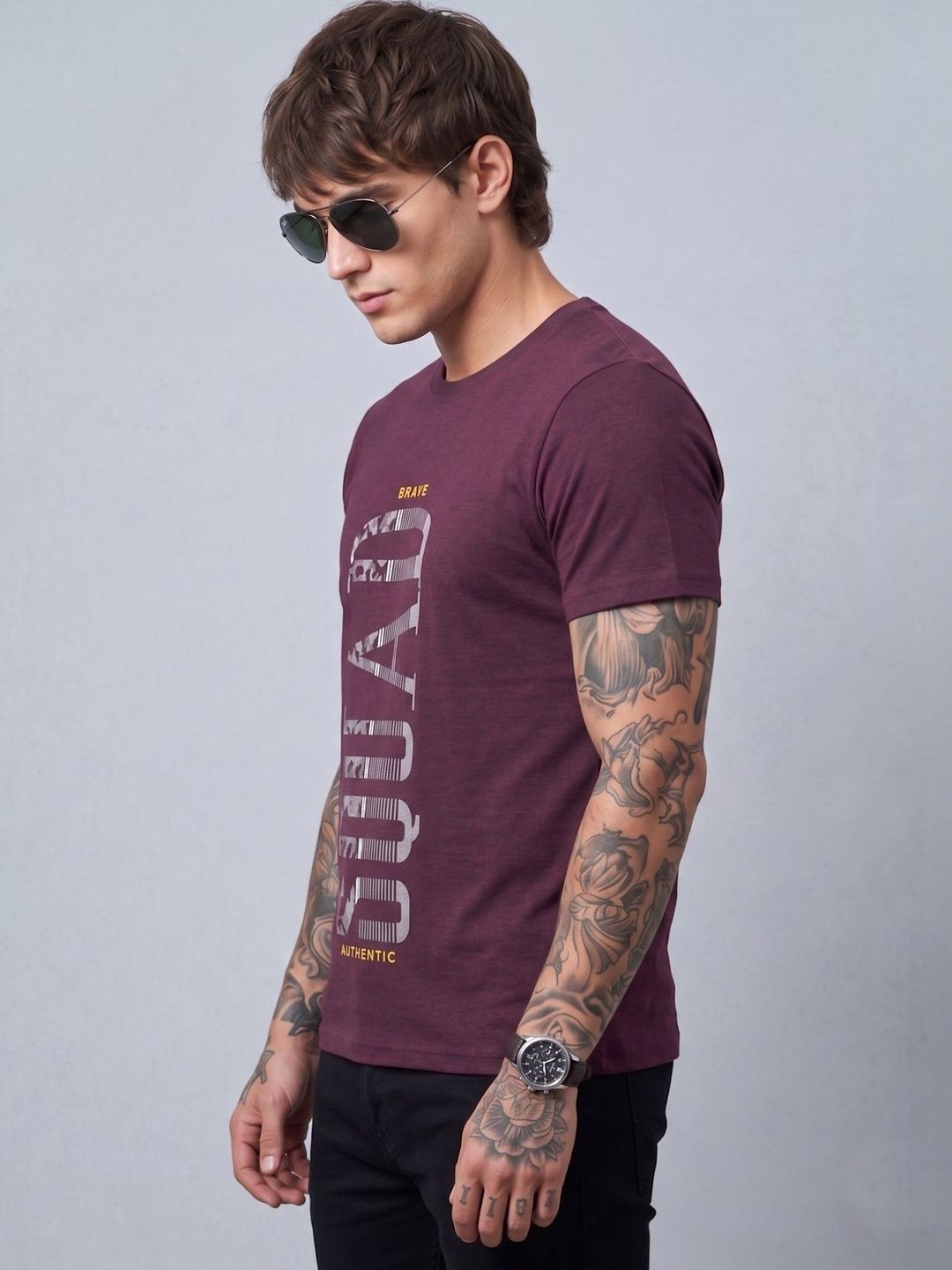 Moda Rapido Men Typography Printed T-shirt