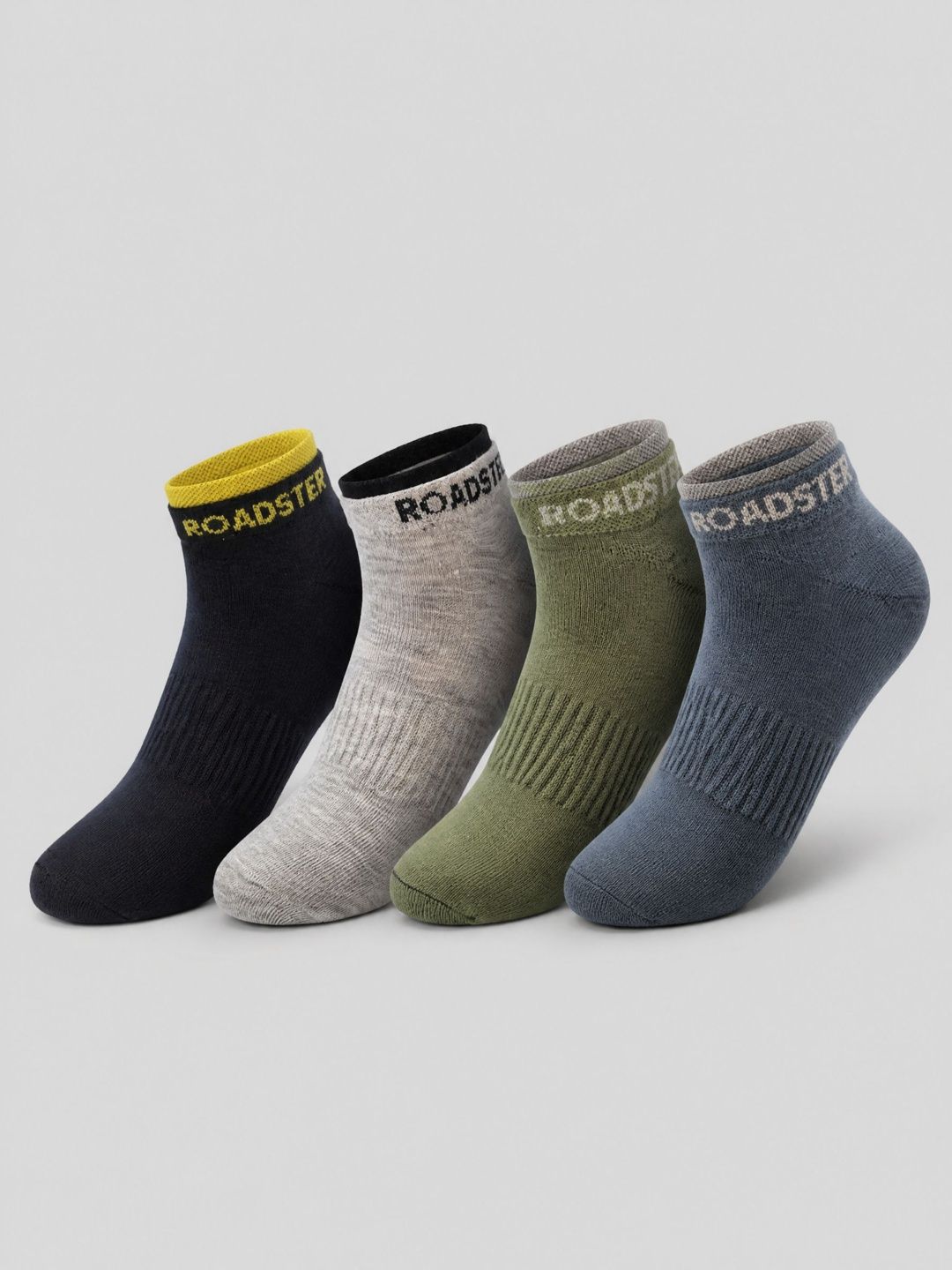 Roadster Men Pack of 4 Cotton Blend Ankle Length Socks