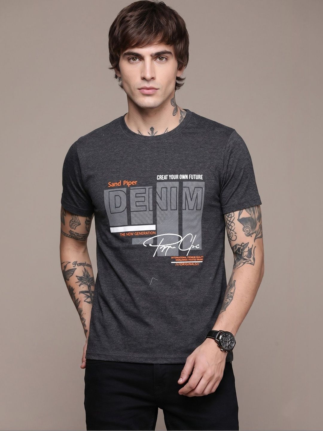 Moda Rapido Men Typography Printed T-shirt