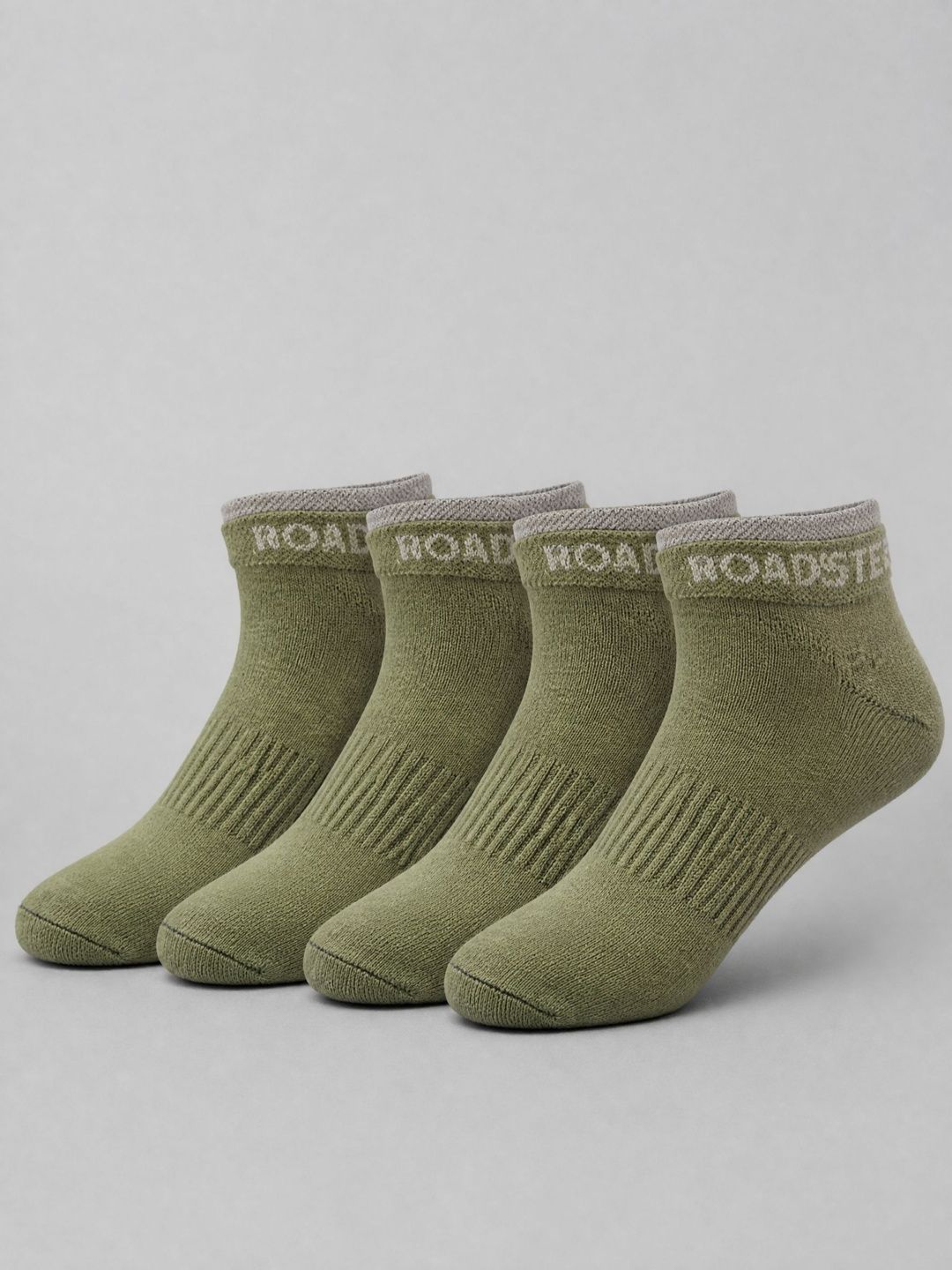 The Roadster Lifestyle Co. Men Set of 4 Cotton Blend Ankle Length Socks