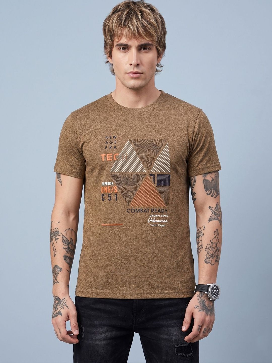 Moda Rapido Men Printed T-shirt