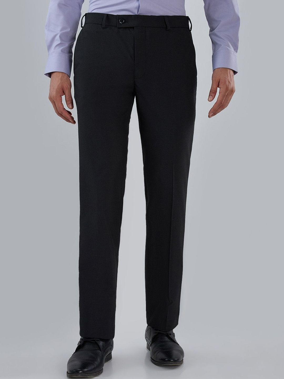 Park Avenue Park Avenue Men Checked Slim Fit Easy Wash Trousers