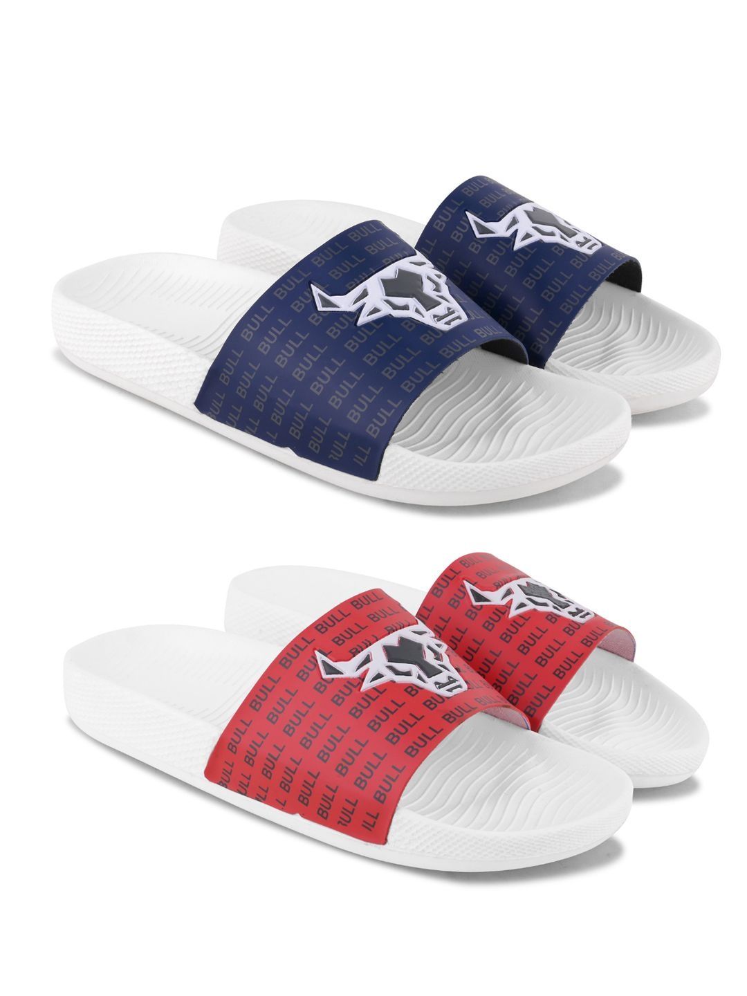 Athree Men Printed Sliders