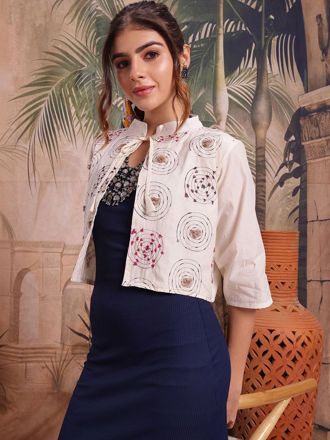 Aarika Women Crop Open Front Jacket
