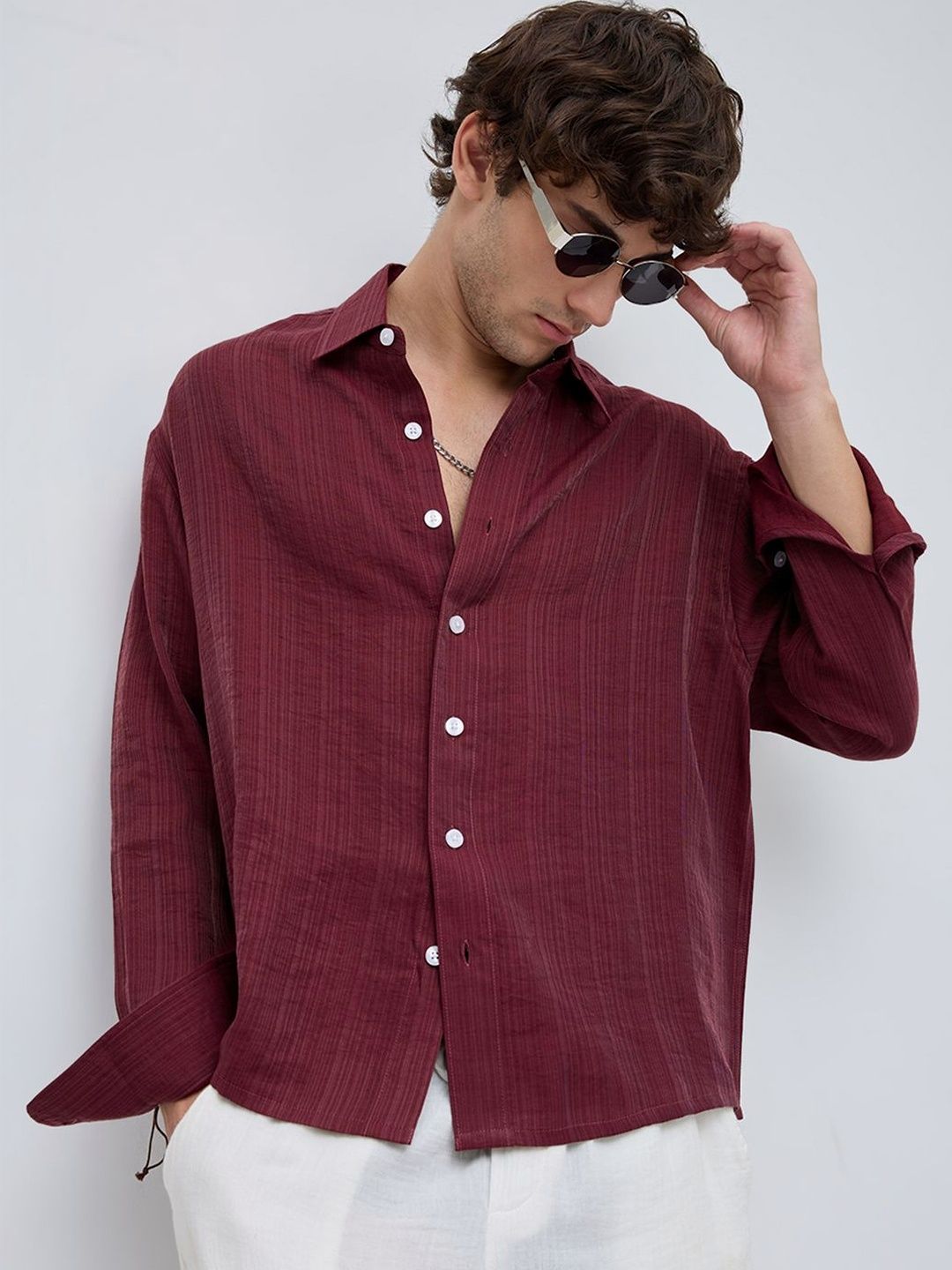 VASTRADO Men Classic Boxy Casual Shirt
