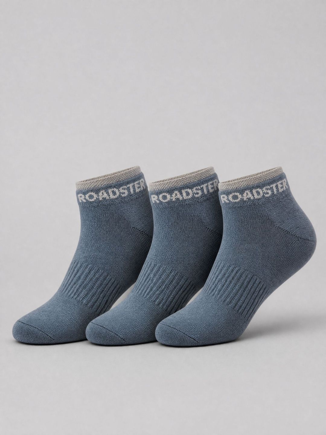 Roadster Men Pack of 3 Cotton Blend Ankle Length Socks