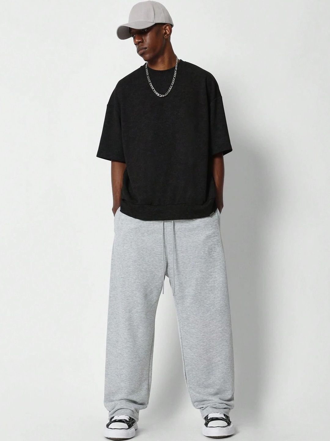 Klowvila Fashion Men Loose Fit High-Rise Trousers