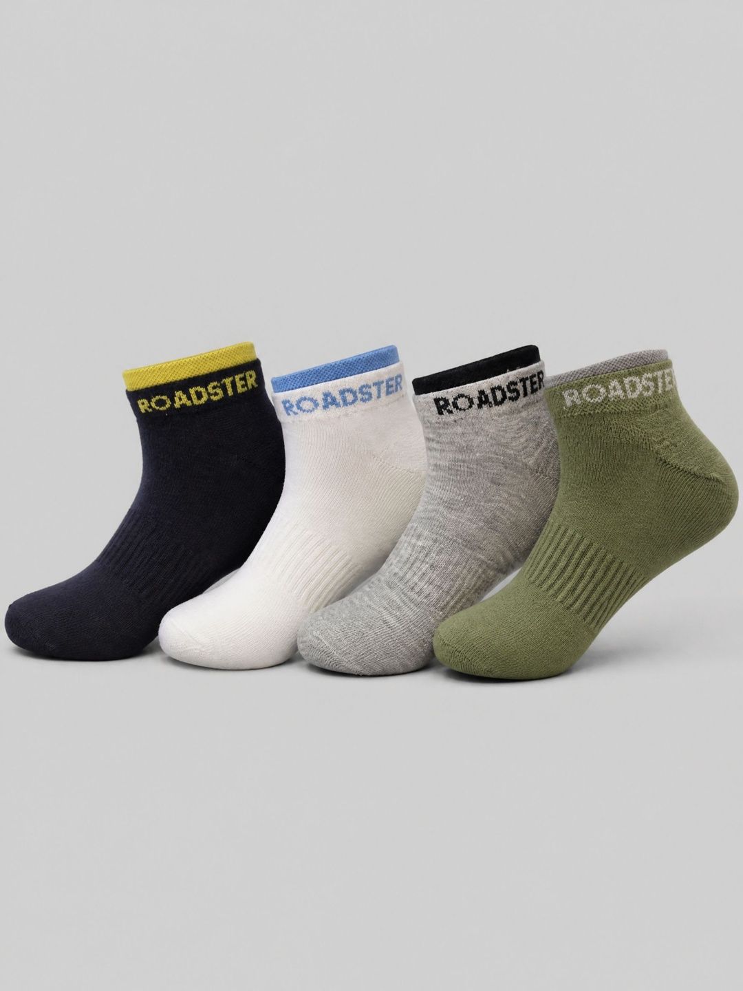 Roadster Men Pack of 4 Cotton Blend Ankle Length Socks
