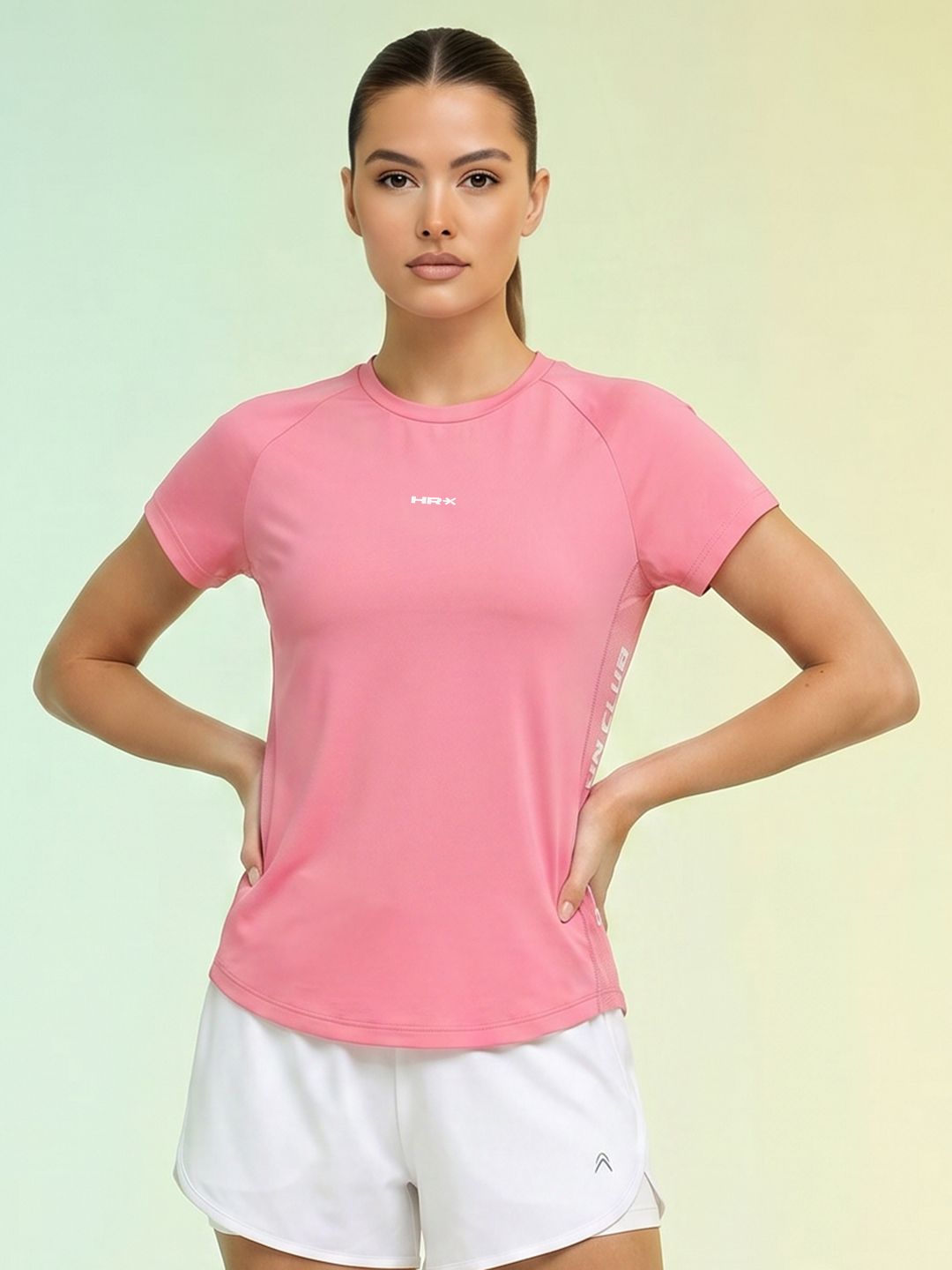 HRX by Hrithik Roshan HRX by Hrithik Roshan Typography Printed Rapid Dry Running T-shirt