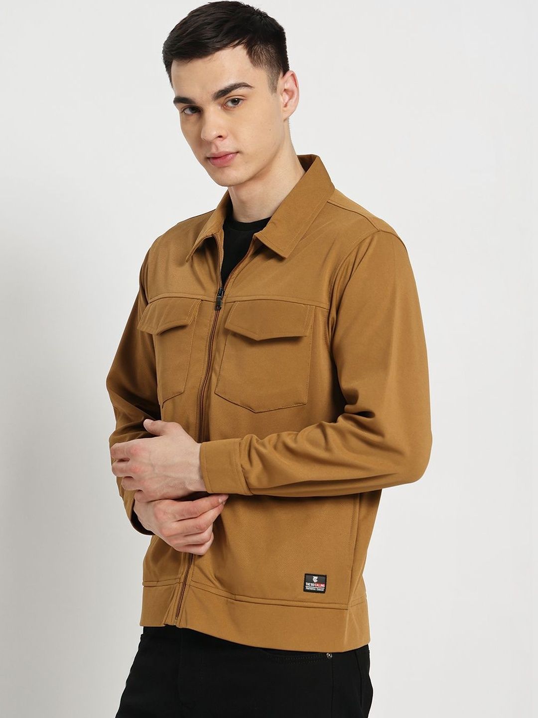 Purple Glisten Men Lightweight Outdoor Open Front Jacket