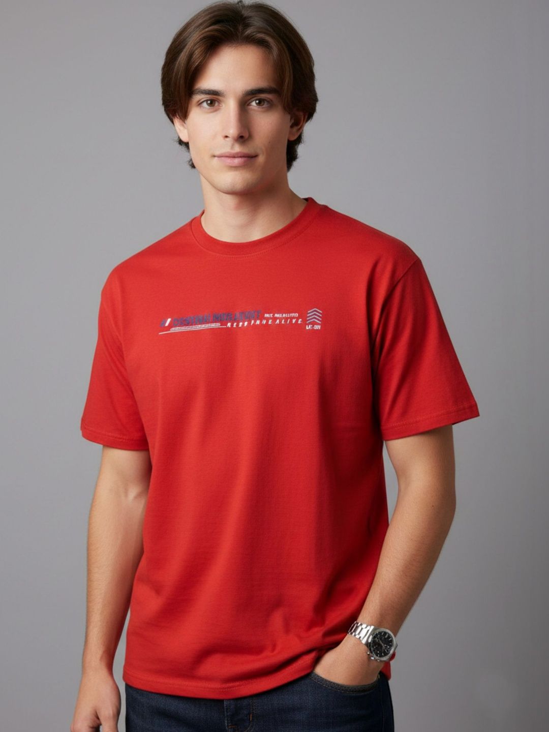 Sztori Men Typography Printed T-shirt
