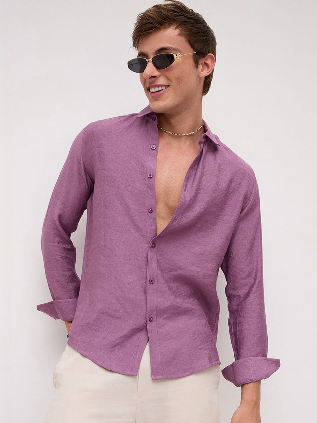 VASTRADO Men Classic Slim Fit Casual Shirt
