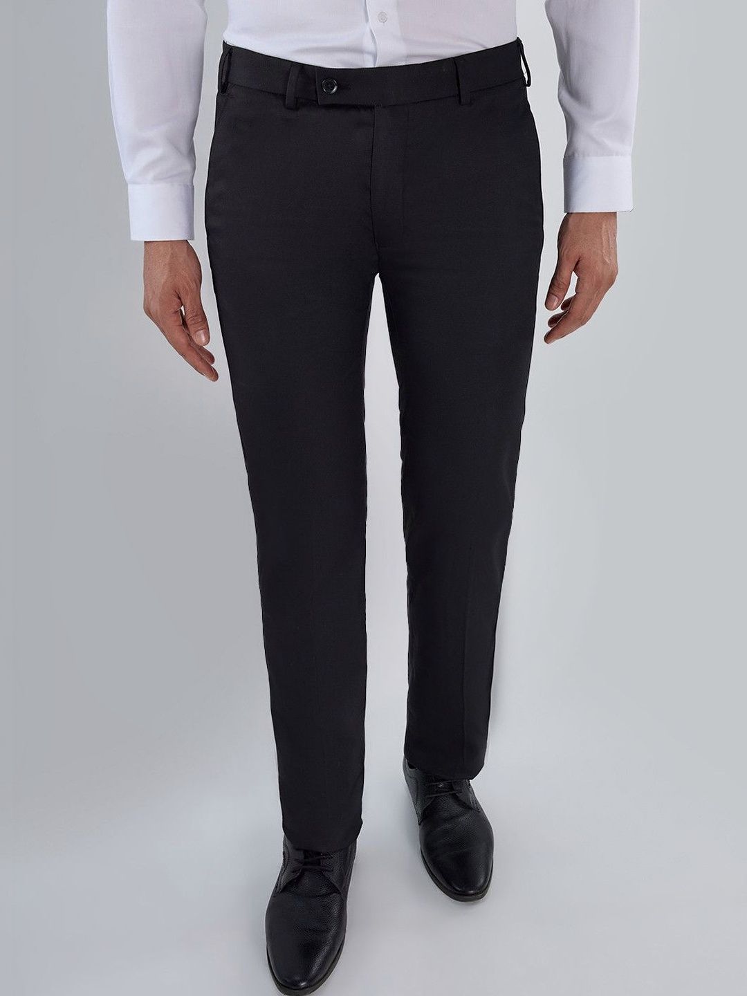 Park Avenue Men Textured Slim Fit Trousers