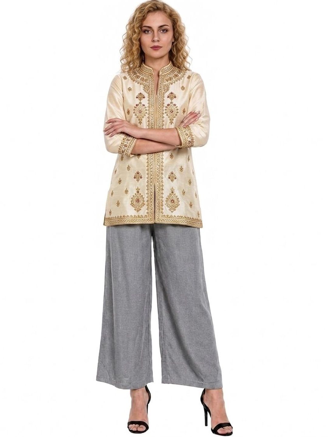 PINOVO Women Flared Palazzos