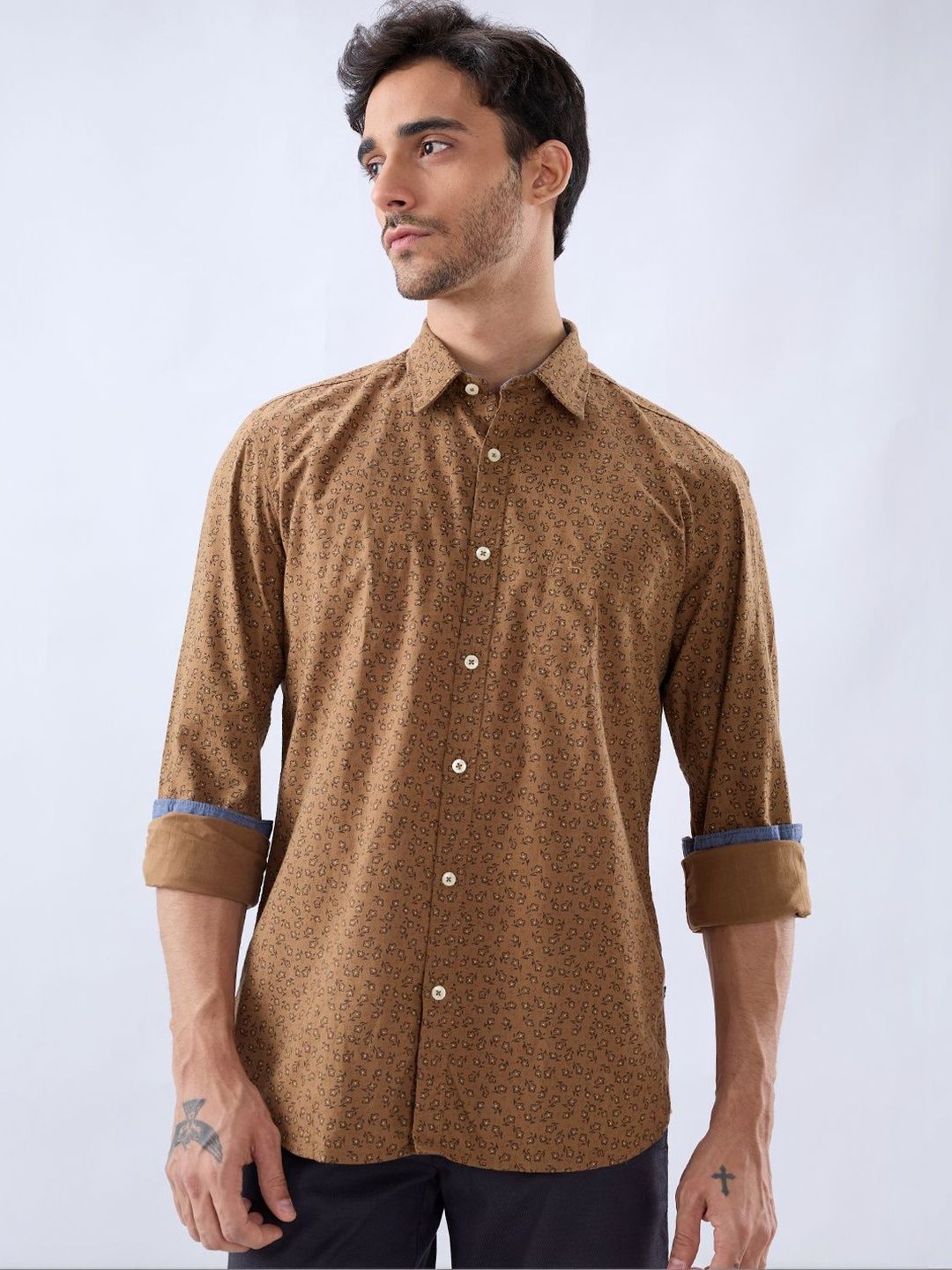 Parx Men Slim Fit Printed Casual Shirt